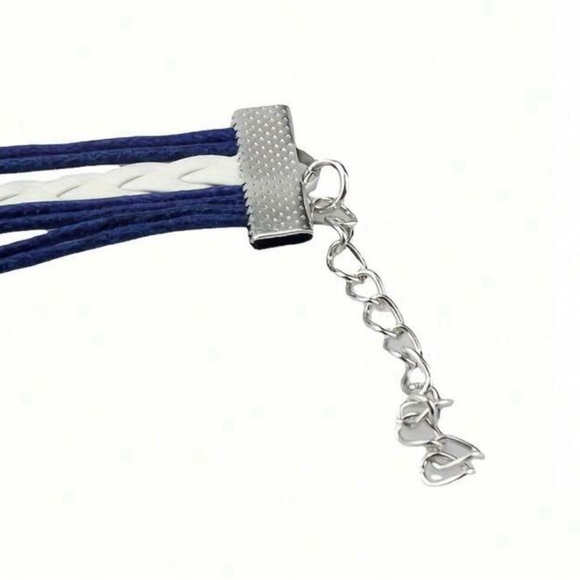 Unisex Nautical Anchor Infinity compass braided bracelet New - Picture 2 of 5